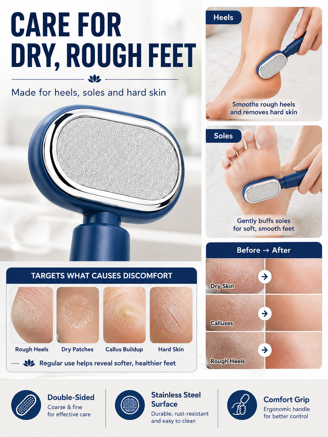 ✨ Beauty Care Pick Dual-Sided Foot Callus Remover