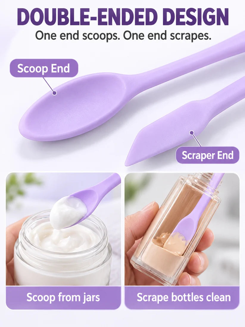 🔥Last Day Sale 49% OFF🎁Beauty Tool Deal – 3 Pcs Silicone Jar Applicators💄Easy Scoop & Scrape for Skincare, Makeup & Creams