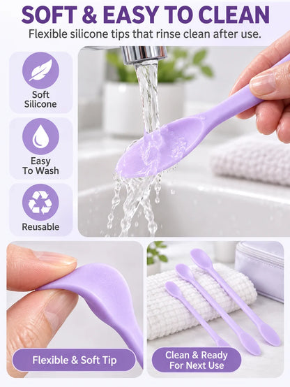 🔥Last Day Sale 49% OFF🎁Beauty Tool Deal – 3 Pcs Silicone Jar Applicators💄Easy Scoop & Scrape for Skincare, Makeup & Creams