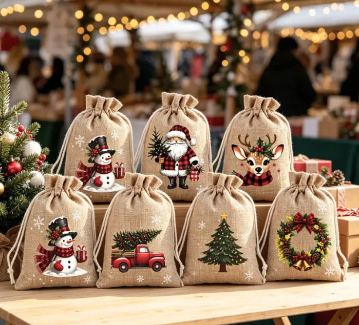 🔥Last Day Promotion - 49% OFF🎁 Christmas Drawstring Gift Bags
