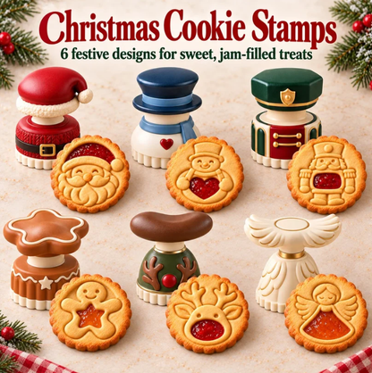 🔥Last Day Promotion - 49% OFF🎄 Christmas Jam Cookie Press – Festive Character Handles & Embossed Designs