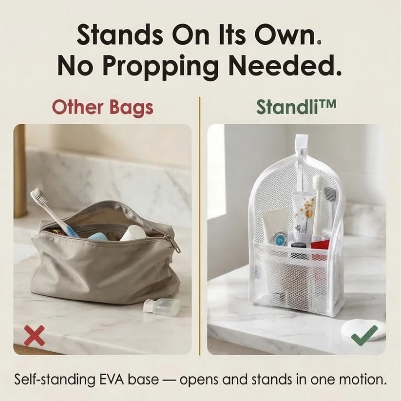 🔥Last Day Sale 49% OFF🎁 Standing Toiletry Bag Waterproof Foldable Travel Makeup Organizer