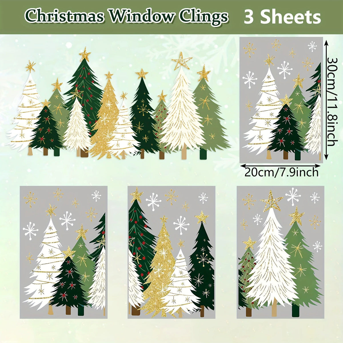 🔥Last Day Promotion - 49% OFF🎁 Christmas Pine Tree Static Cling Window Sticker