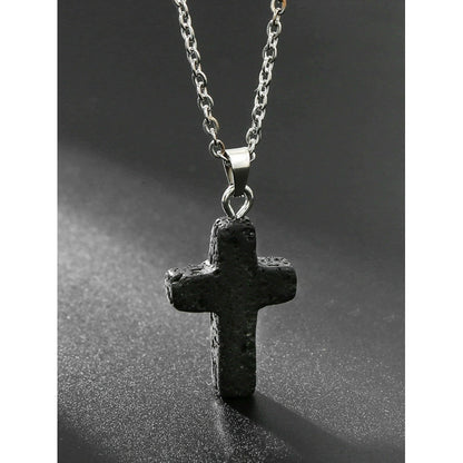 ✝️✨Handmade Natural Stone Cross Pendant 🎁Buy 3 Get Extra 10% OFF