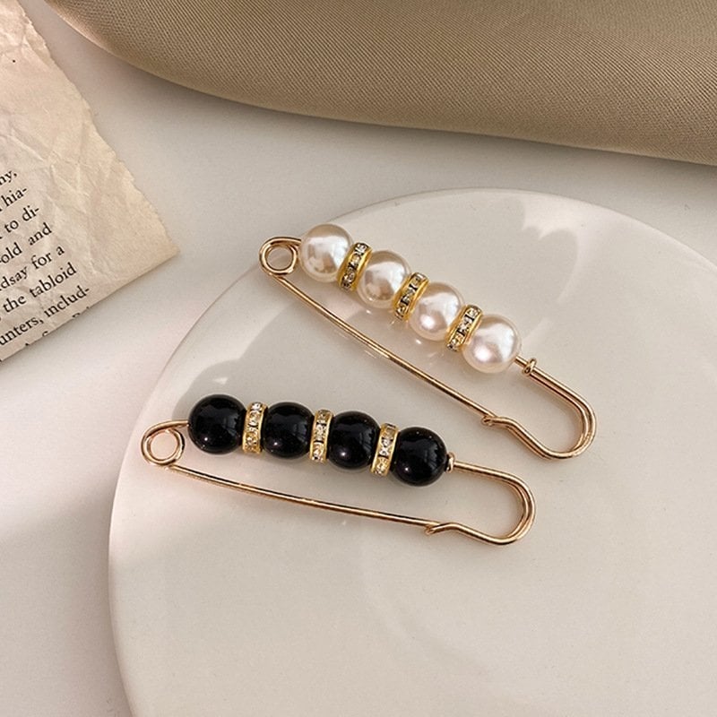 🔥Last Day Promotion - 49% OFF🎁Fancy Rhinestones Pearls Safety Pin Brooch