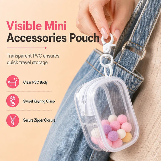 🔥Last Day Promotion - 49% OFF🎄Clear Mini Keychain Storage Pouch