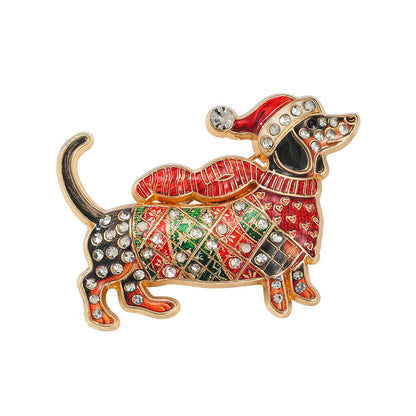 🔥Last Day Promotion - 49% OFF🎄🐾Christmas Dachshund Brooch for Doxie Lovers