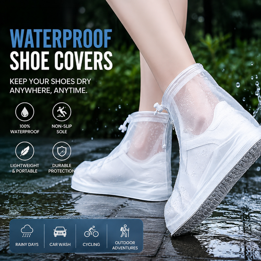 🔥Last Day Sale - 49% OFF🎁Waterproof Shoe Covers with Zipper & Adjustable Drawstring