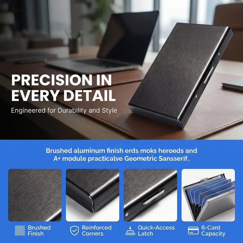 🔥Last Day Sale 49% OFF🎁RFID Blocking Metal Card Holder – Ultra-Slim Stainless Steel Wallet