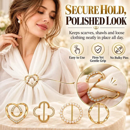 🔥Last Day Promotion - 49% OFF🎁 Women's Metal Shirt Clips – Round & Heart Designs for Loose Clothing