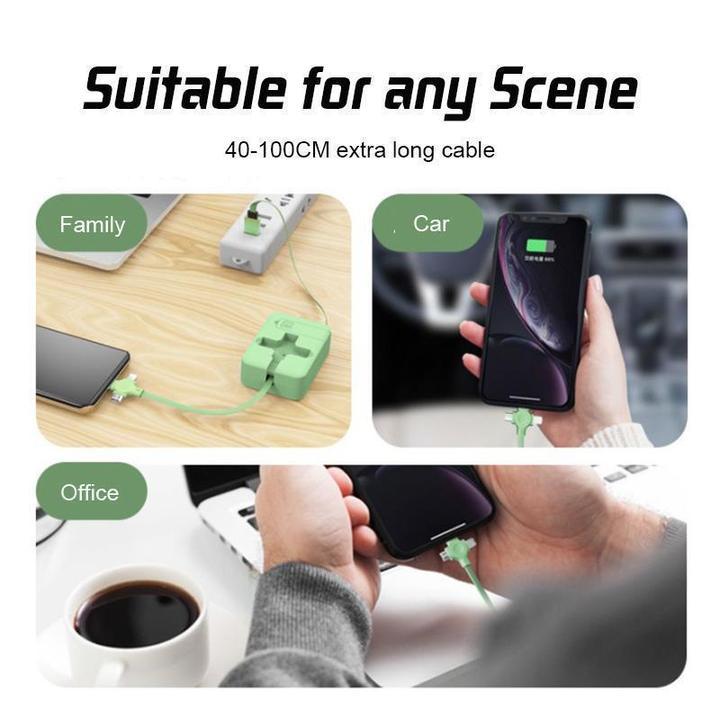🔥Last Day Promotion - 49% OFF🎁 3-in-1 Data Cable Phone Stand