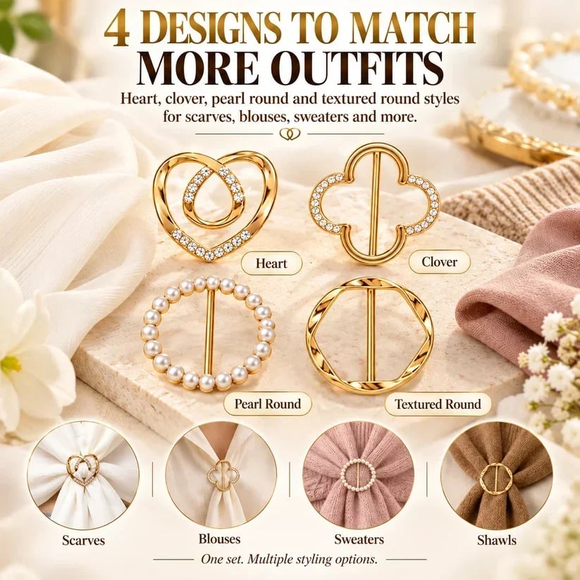 🔥Last Day Promotion - 49% OFF🎁 Women's Metal Shirt Clips – Round & Heart Designs for Loose Clothing
