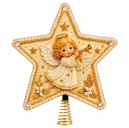 🔥Last Day Promotion - 49% OFF🎄DIY Five-Pointed Star Diamond Painting Christmas Tree Topper