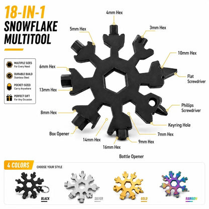 🔥Last Day Promotion - 49% OFF🎁 New Stainless Steel 18‑in‑1 Snowflake Multi‑Tool