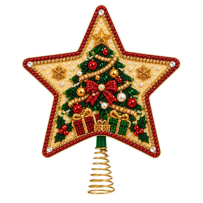🔥Last Day Promotion - 49% OFF🎄DIY Five-Pointed Star Diamond Painting Christmas Tree Topper