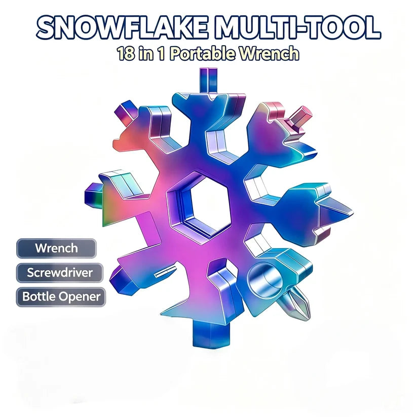 🔥Last Day Promotion - 49% OFF🎁 New Stainless Steel 18‑in‑1 Snowflake Multi‑Tool