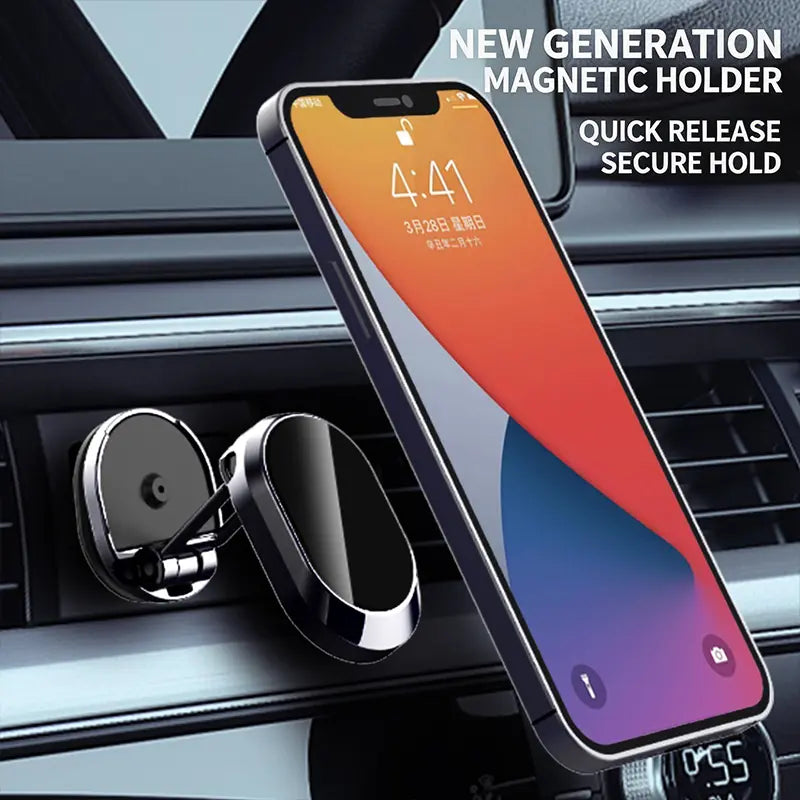🔥Last Day Promotion - 49% OFF🎁 Foldable 360° Rotatable Metal Magnetic Car Phone Holder 🧲
