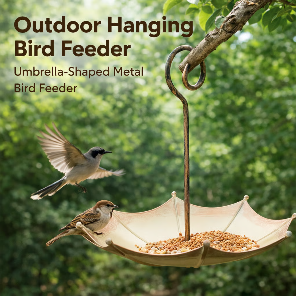 🎁Hot Sale 49% OFF🐦Mini Umbrella Bird Feeder — Whimsical Garden Charm