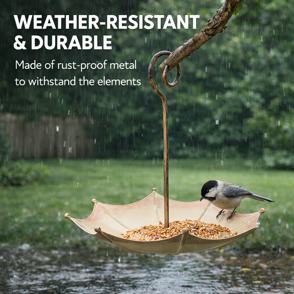 🎁Hot Sale 49% OFF🐦Mini Umbrella Bird Feeder — Whimsical Garden Charm